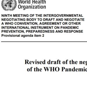 WHO Revised draft of the negotiating